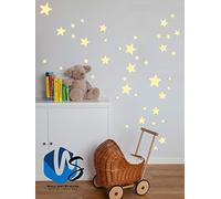 Taille Mixtes ?Toiles Stickers muraux Autocollant Kid Art Chambre d'enfant D?coration Chambre ? Coucher en Vinyle - 55 Mixed Size Star - Beige