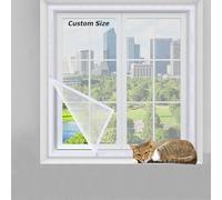 Taille personnalisée pour chat et animaux de compagnie, protection de fenêtre auto-adhésive pour animaux domestiques, filet de sécurité anti-fuite, maille d'écran de sécurité pour chat, moustiquaire
