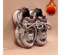 [Taille petite d'1 taille] Nouvelles chaussures pour femmes à plateforme avec semelle épaisse, augmentant la hauteur. Chaussures de sport élégantes pour femmes, chaussures de loisirs respirantes en ma