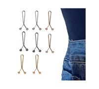 Taille sans couture : 8 pinces pour pantalons et jeans avec perles décoratives, boutons en métal pour un ajustement rapide de la taille, idéal pour les femmes, les adolescentes et les filles