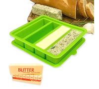 Taille standard américaine des bâtonnets de beurre - Moule à beurre en silicone de 236,8 g avec couvercle - Support facile à tartiner pour beurre fait maison, beurre à base de plantes, barres de