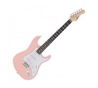 Taille standard Guitare électrique idéale pour les débutant(e) s LA by Gear4music avec accessoires Rose