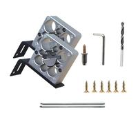 Tailles De Galette Cheville Interchangeable 8 Trous 8-20 Mm Force Perceuse En Aluminium Pour Le Travail Gabarit Cheville Ajusté En Bois Bois Professionnel