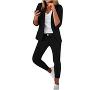 Tailleur 2 Pièces Femme Ensemble Blazer et Pantalon OL Couleur Unie Slim Fit Costume Bureau Revers et Pantalon Habillé Bureau Affaires Soldes Femme Soldes Amazon 2024 Femme Amazon Mon Compte