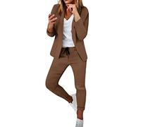 Tailleur 2 Pièces Femme Ensemble Blazer et Pantalon OL Couleur Unie Slim Fit Costume Bureau Revers Habillé Affaires Soldes Amazon 2024 Mon Compte