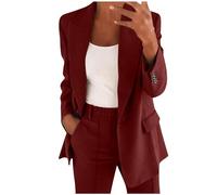 Tailleur Femme Chic Blazer Veste Blazer pour Mariage Tailleur Pantalon Et Veste Chic Et Elegant Costume Ensemble Pantalon Tailleurs-Pantalons Chic Et Elegant Ensemble Grande Taille Tailleurs