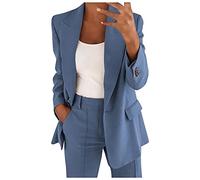 Tailleur Femme Chic et Elegant Slim Fit Blazer Veste Formel Bureau Travail Costumes Manteau Col Revers Couleur Unie Veste Manteau