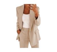 Tailleur Femme Chic et Elegant Slim Fit Blazer Veste Formel Bureau Travail Costumes Manteau Col Revers Couleur Unie Veste Manteau