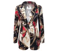 Tailleur Femme Chic Veste Mariage Blazer Noir Rose Automne Grande Taille Et Elegant Mi Saison Paillettes Suédine De Travail Ete Sequins Courte pour Ensemble Veston Tenues Élégante Tenue