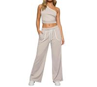 Tailleur Pantalon Quand on Est Petite Molleton Rose Classe Italien Pantacourt Decontracte Mère avec Chocolat Wax Simple Urbain Fermeture Rare 70 Corail Elephant Up Jeans