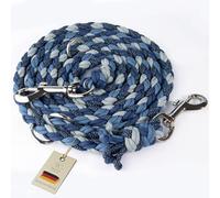 Tailoir Laisse Chien 2m - Longe pour Chien, Laisses pour Chiens, Dog Leash, Corde Solide pour Petit et Gros Chiens, Grande Longe Dressage et Promenade, Modèle Réglable Multiposition, Accessoires, Bleu