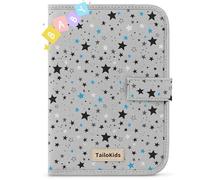 TailoKids® Porte-documents pour bébé pour carnet sanitaire - Cadeau pour bébé nouveau-né garçon ou fille - Porte-documents pour bébé pour sac à main poussette (modèle à pois)