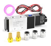 TAILONZ PNEUMATIC 1/2" BSP Electrovanne 4V410-15 24V Simple Bobine Pilotée Electrique 2 Positions 5 Voies Type de connexion Fil de sortie