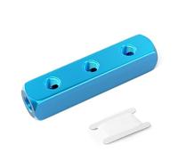 TAILONZ PNEUMATIC 1/4" Bleu 3 voies 6 ports pneumatique Shunt bloc aluminium Bloc de distribution d'air,Distributeur d'air,Bloc de distribution d'air comprimé