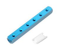 TAILONZ PNEUMATIC 1/4" Bleu 6 voies 9 Port pneumatique Shunt bloc aluminium Bloc de distribution d'air,Distributeur d'air,Bloc de distribution d'air comprimé