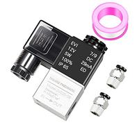 TAILONZ PNEUMATIC 1/4 Inch BSP 12V 2 Way Normally Closed Electric Solenoid Air Valve 2v025-08 Junction Box