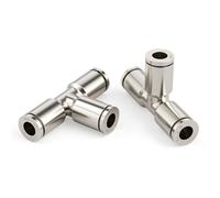 Tailonz Pneumatic 5/16 pouces OD cuivre plaqué nickel Push pour connecter les raccords d'air Raccord droit Raccord TPE-5/16 (lot de 5)