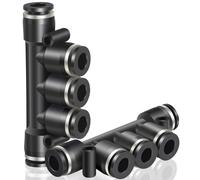 TAILONZ PNEUMATIC 6MM OD 5 pièces connecteur droit plastique raccords rapides conduite d'air raccords PK-6 (5 voies)