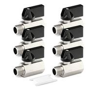 TAILONZ PNEUMATIC 6PCS Mini robinet à boisseau sphérique en laiton 1/4 pouce, raccord de tuyau 1/4 pouce mâle x femelle BSP
