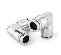 TAILONZ PNEUMATIC Acier inoxydable 304 10mm od 90 Raccords Push to Connect Raccords coudés Push Fit Raccords Tube Push Lock PV10 (Lot de 1)