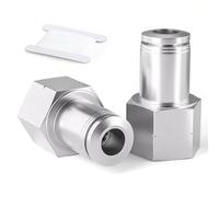 TAILONZ PNEUMATIC Acier inoxydable 304 Raccords femelles droits 6MM OD x M5 BSP PCF6-M5(Lot de 2)