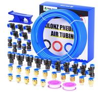 TAILONZ PNEUMATIC Bleu 6mm OD 4mm ID Polyuréthane PU Tuyau d'air Kit de tuyaux 32 mètres 100ft