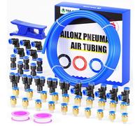 TAILONZ PNEUMATIC Bleu 8mm ou 5/16 OD 5mm ID Polyuréthane Tuyau d'air PU Kit de tuyaux 32 mètres 100ft