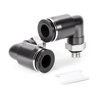 TAILONZ PNEUMATIC Coude mâle 6mm OD tube x M5 filetage 90 Raccords Push to Connect PL6-M5 (Pack de 2)