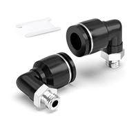 TAILONZ PNEUMATIC Coude mâle 6mm OD tube x M6 filetage 90 Raccords Push to Connect PL6-M6 (Pack de 2)