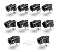 TAILONZ PNEUMATIC Coude mâle 6mm OD Tube x M6 Thread 90 Raccords Push to Connect PL6-M6 (Pack of 10)