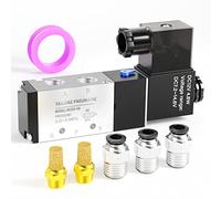 TAILONZ PNEUMATIC Electrovanne 1/4" BSP 4V210-08 12V simple bobine pilotée Electrique 2 positions 5 voies Type de connexion