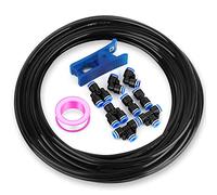 TAILONZ PNEUMATIC Kit de tubes à air en polyuréthane noir de 10 mètres de diamètre extérieur