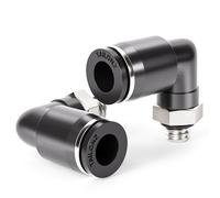 TAILONZ PNEUMATIC Lot de 2 raccords coudés mâles 3/16" OD x UNF 10-32 filetage 90 Push to Connect PL-3/16-U10