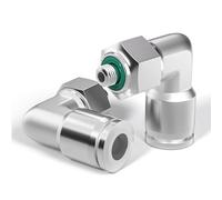 TAILONZ PNEUMATIC Lot de 5 raccords coudés mâles en acier inoxydable 304 de 4 mm, filetage OD x M5, pour connecter les raccords PL4-M5