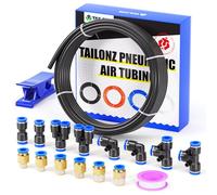 TAILONZ PNEUMATIC Noir 12mm OD 8mm ID Polyuréthane PU Air Hose Tube Kit 10 Meter 32.8ft