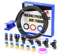 TAILONZ PNEUMATIC Noir 4mm ou 5/32 pouces OD 2.5mm ID Polyurethane PU Air Hose Pipe Tube Kit 10 Meter 32.8ft