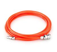 TAILONZ PNEUMATIC Orange 5M tuyau spiralé en PU avec diamètre extérieur de 8mm, (avec raccord rapide et embout, tuyau en PU)
