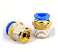 TAILONZ PNEUMATIC PC8-01 Lot de 10 tubes droits à filetage G Bleu 8 mm Diamètre extérieur x 0,35 cm