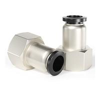 Tailonz Pneumatic Raccord droit femelle 6 mm OD x 1/4" NPT filetage Push to Connect PCF6-N2 (lot de 10)