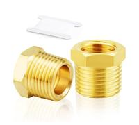 TAILONZ PNEUMATIC Raccord fileté en laiton pour tuyau 3/4 pouce BSP mâle x 1/2 pouce BSP femelle Adaptateur à douille hexagonale （5Pcs）