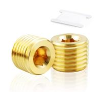 TAILONZ PNEUMATIC Raccord pour tube en laiton, bouchon hexagonal à contre-courant, tube mâle 1/4 pouce BSP - （Pack de 20）