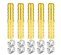 TAILONZ PNEUMATIC Raccord union 9mm Barbé x 9mm Barbé Raccords pour tuyaux en laiton Joiner（Pack de 5）