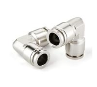 Tailonz Pneumatic Raccords de raccordement en acier inoxydable 304 de 0,635 cm de diamètre extérieur pour tube de raccord coudé raccords à poussoir PV-1/4 (lot de 1)