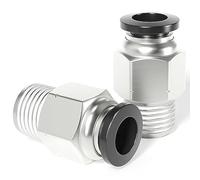 TAILONZ PNEUMATIC Raccords en cuivre mâle droits 10mm OD x 1/8 BSP Push to Connect PC10-01 (2 pièces)