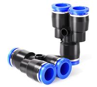 TAILONZ PNEUMATIC Raccords en plastique en Y de 6mm OD Push to Connect 3 Ways Tube Connect Push Fit Push Lock PY6 (Pack de 2)
