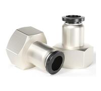 TAILONZ PNEUMATIC Raccords femelles droits 10mm OD x 1/4 Inch BSP PCF10-02(Pack de 2)