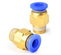 TAILONZ PNEUMATIC Raccords mâles droits pour tubes de 6mm OD x 1/8 BSP PC6-01 (Paquet de 2)