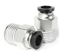 Tailonz Pneumatic Sourcingmap PC4-N2 Lot de 10 raccords mâles droits Diamètre extérieur 4 mm