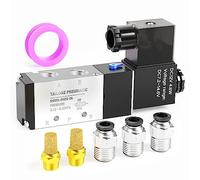 Tailonz Pneumatic Valve solénoïde NPT 4V210-08 - 12 V/24 V/110 V/220 V - Alimentation électrique - 2 positions - Type de connexion 5 voies