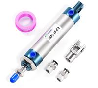 TAILONZ PNEUMATIC Vérin à air double action de 25mm d'alésage et 50mm de course avec connecteur en Y et 2 pièces de 6mm MAL25x50